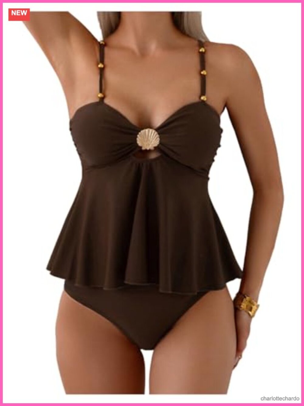 SweatyRocks Women's Tankini High Waisted Two Piece Bathing Suit